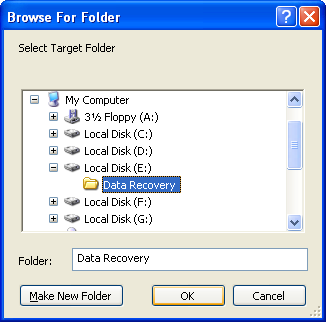 Whole Partition File Recovery - Select Folder