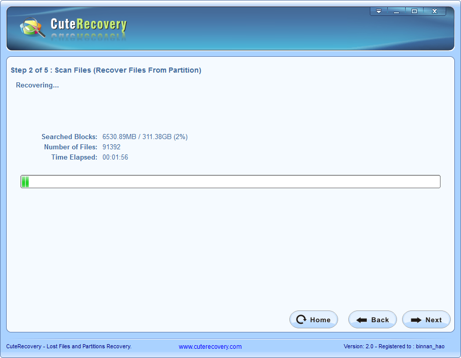 Whole Partition File Recovery - Scan Files